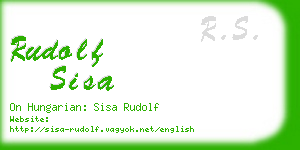 rudolf sisa business card